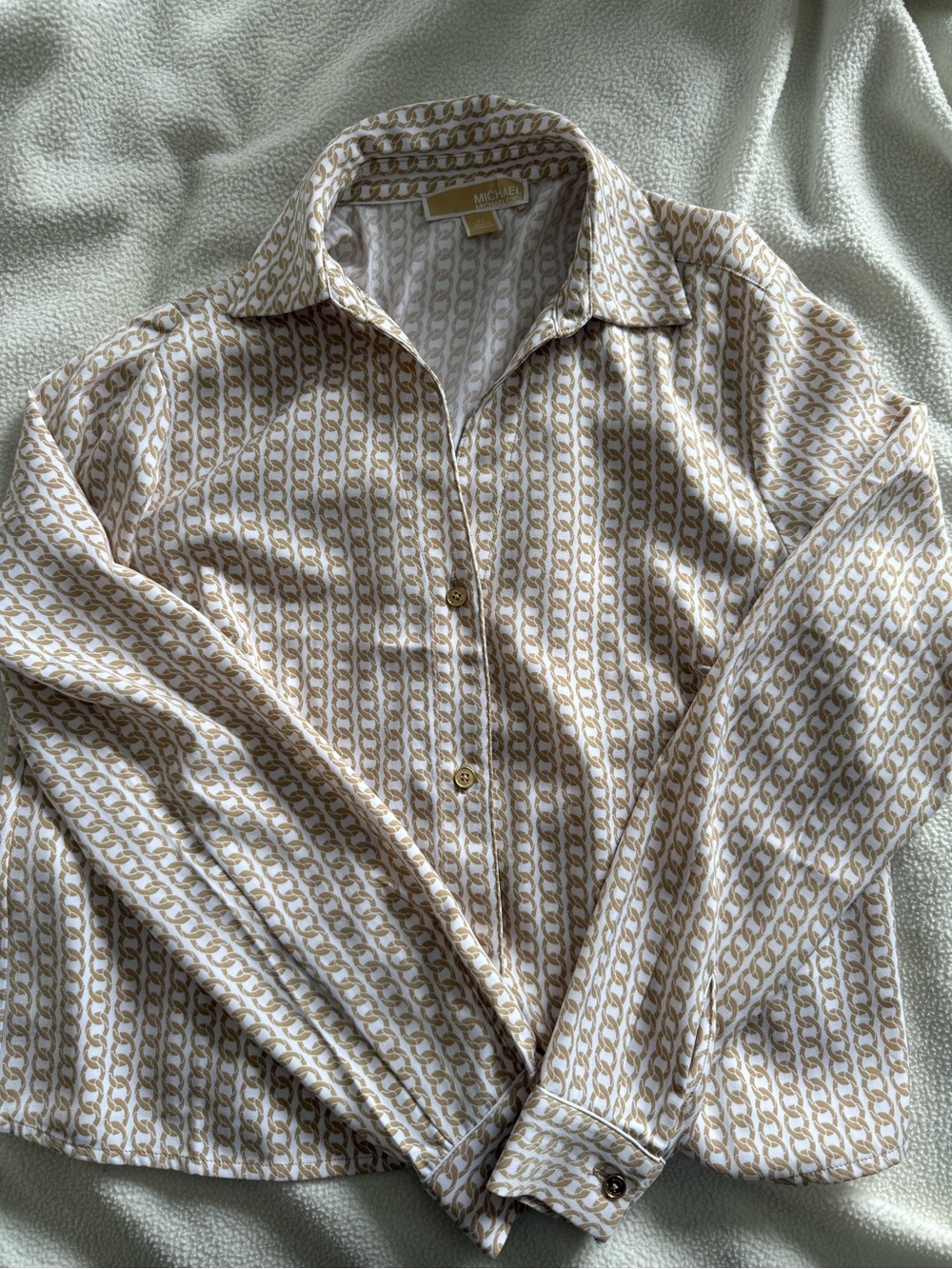 MICHAEL Michael Kors Cream & Tan Patterned Button-Up Shirt